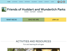 Tablet Screenshot of huddartwunderlichfriends.org